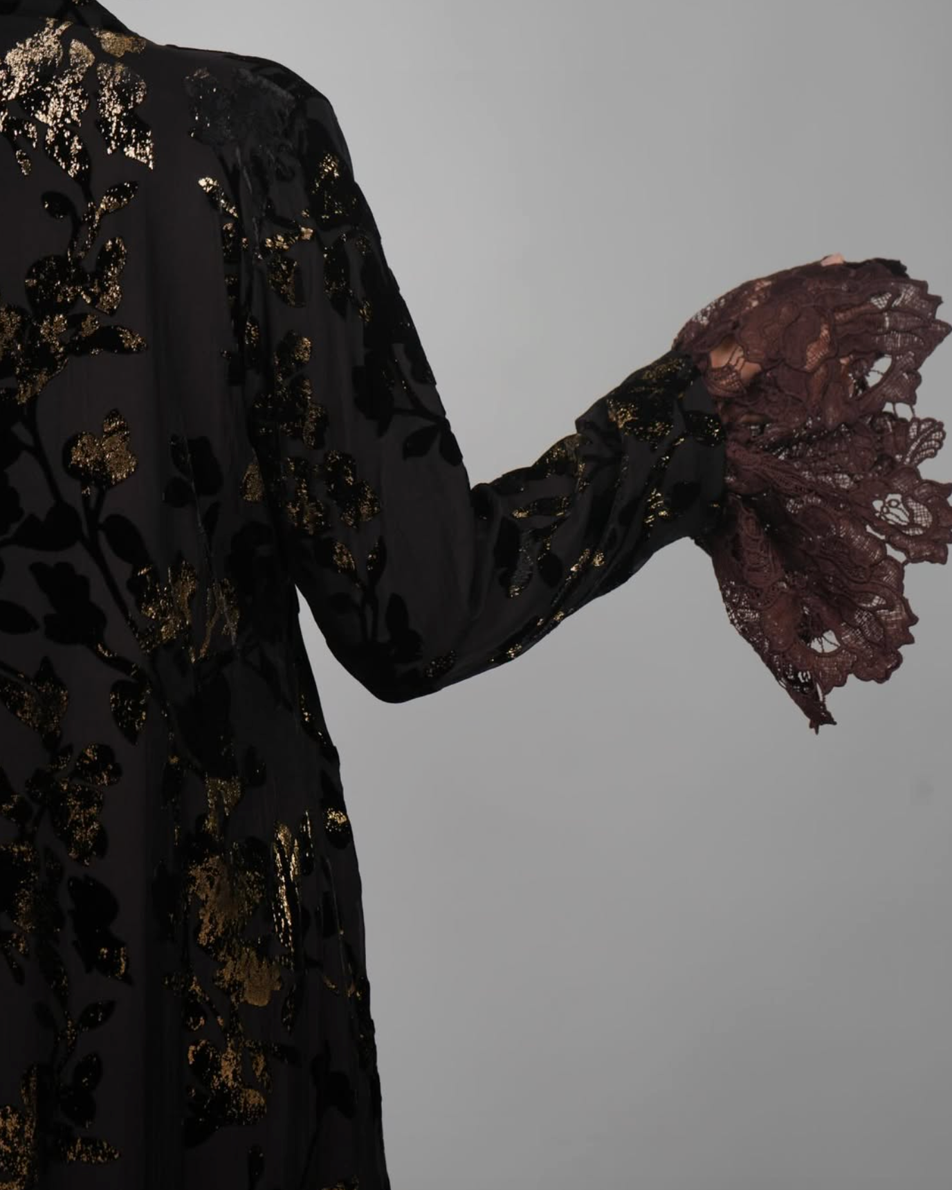 The "Midnight Gold" Abaya