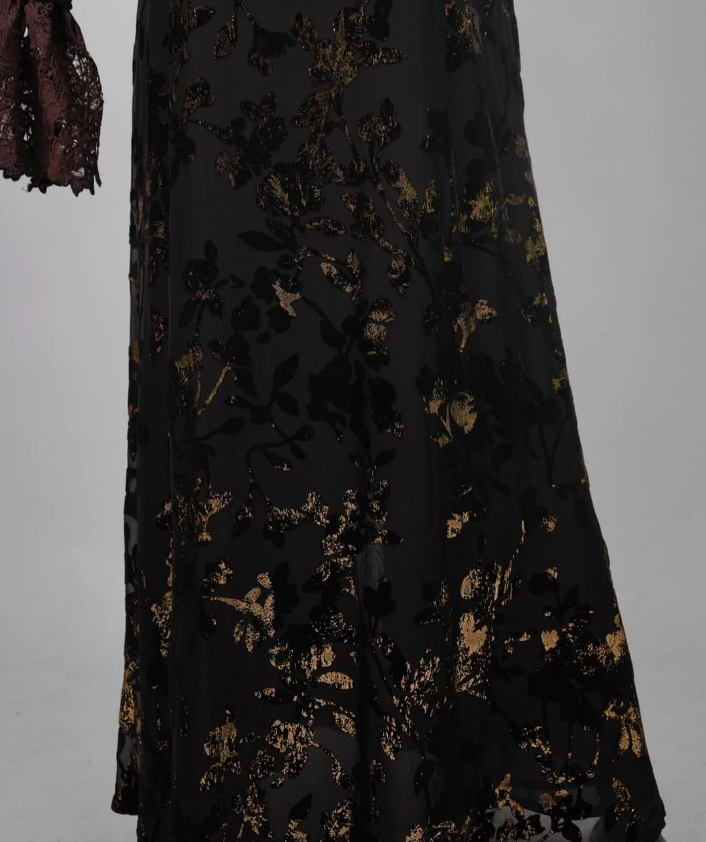 The "Midnight Gold" Abaya