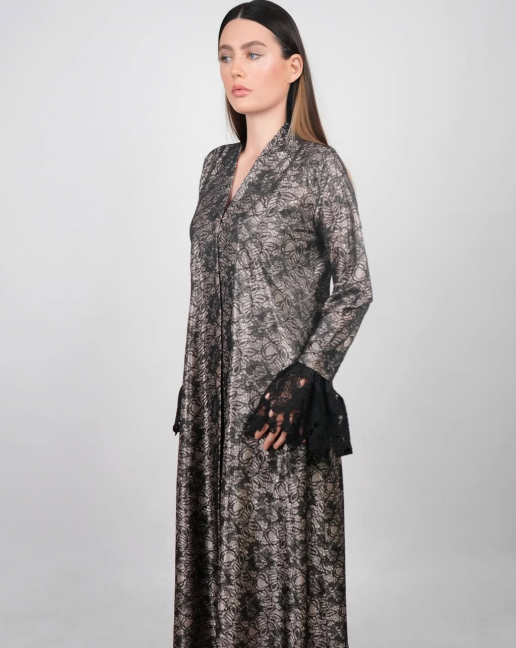 The "Champagne Lace" Abaya