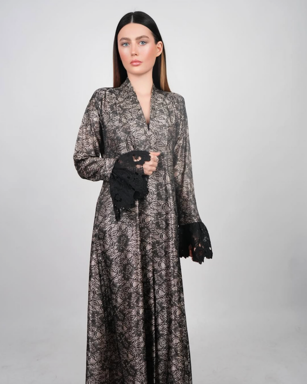 The "Champagne Lace" Abaya