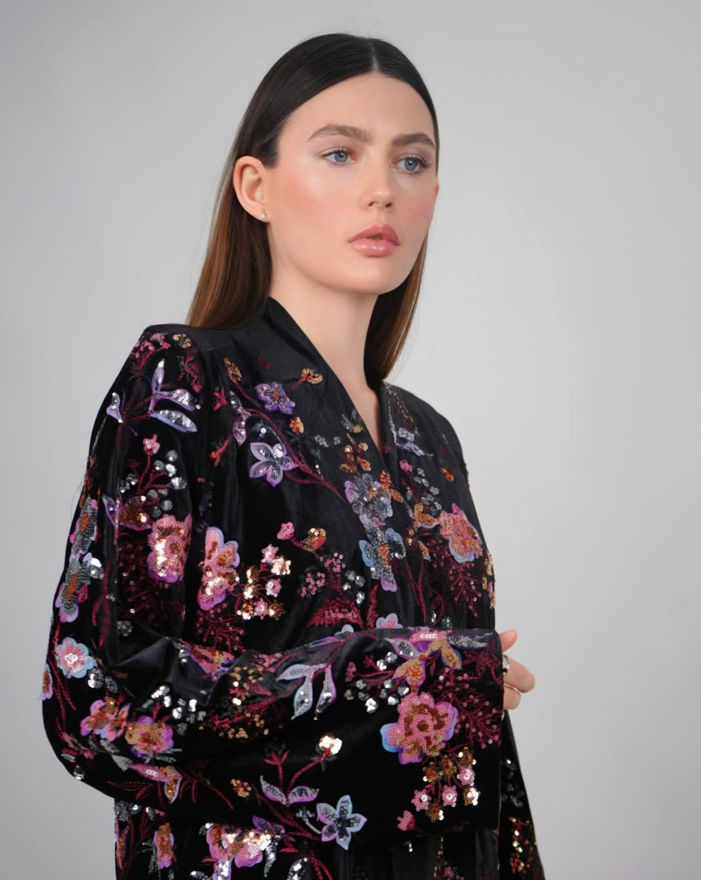 The "Crystal Petal" Abaya