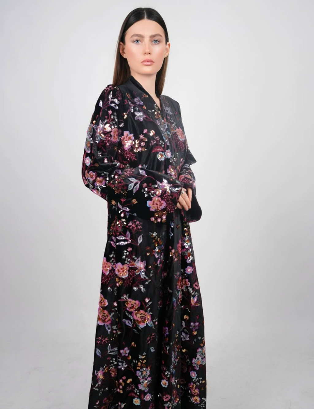 The "Crystal Petal" Abaya